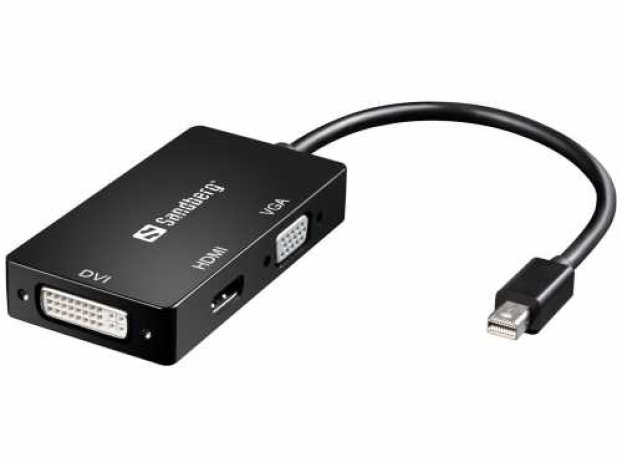 Adaptor Mini DisplayPort - HDMI+DVI+VGA Sandberg 509-12